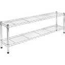 Shelving Inc. 12" d x 48" w Chrome Wire Shelving with 2 Tier Shelves, Weight Capacity 800lbs Per Shelf
