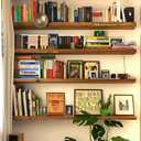 ROGMARS 36 Inches Long Walnut Floating Shelves, 36 Inch set of 4