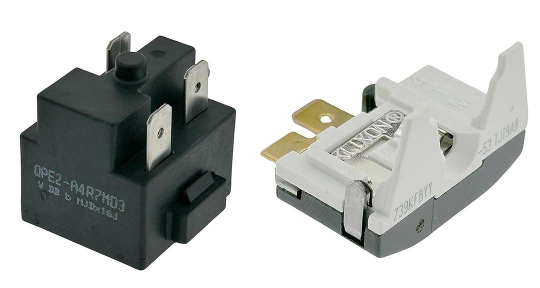 QPE2-A4R7MD3 3Pin Refrigerator Freezer PTC Start Relay/Starter and Overload Protector Compatible with Midea, Magic Chef, Danby