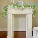 2 Pack Artificial White Rose Vines - 11.8ft Flexible Garland for Wedding Arch, Wall Vines & Table Decor | Faux Flower Vines