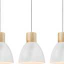 ELYONA 3 Pack White Hammered Pendant Lights for Kitchen Island 7 Small Nordic Solid Wood Hanging Light Fixtures, Modern Metal Pendant Light Fixtures for Bar, Dining Room, Bedroom, Hallway, Office