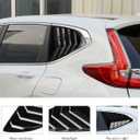 Rear Window Louvers for Honda CRV CR-V 2017 2018 2019 2020 2021 2022 Accessories Sporty Air Vent Cover Trim Window Glass Blinds Glossy Black