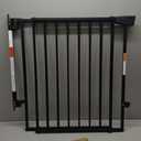 Babelio Baby Gate for Stairs, Kitchen & Doorways, No Bottom Bar| Easy Install| One-Handed Operation| Auto-Close| Hardware Mount Safety Dog Gate (Black, 28" H, 29.7-46.5" W)
