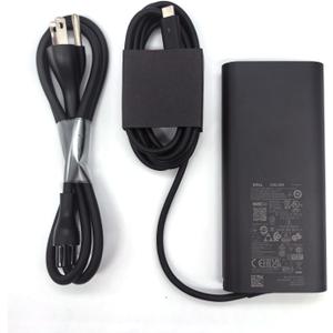 Dell Laptop Charger GAN 130W USB C Type C AC Adapter,XPS 15 9520 9530 XPS 17 9720 9730 AC Charger, Black, HA130PM170