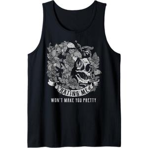 Skull Design Hating Me Won't Make You Pretty Gift Idea Tank Top, Size S