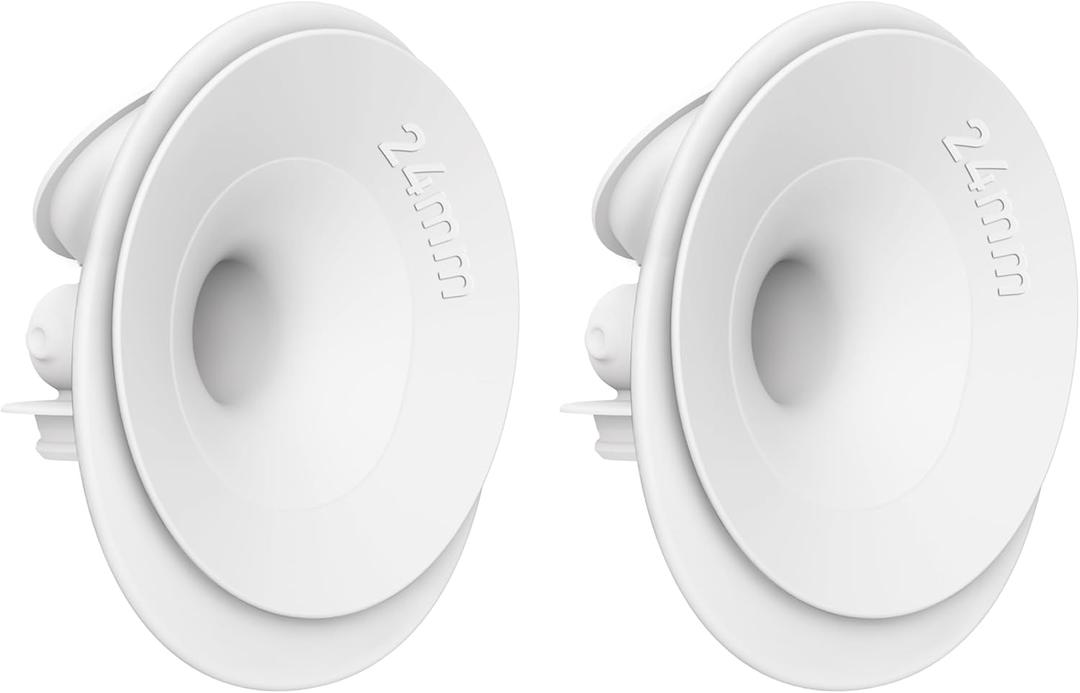 2pc M9 Upgraded Double-Sealed Flange 24mm Only Compatible with Momcozy Upgraded Mobile Flow M9, 24mm Flange, BPA Free, Comfort Pumping, Not Mom Cozy Original Parts, 2pcs-24mm