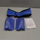 LotFancy Face Ice Pack Wrap for TMJ, Wisdom Teeth, with 4 Reusable Hot Cold Therapy Gel Packs, Pain Relief for Head, Oral and Facial Surgery, Dental Implants, Blue (Blue(one Size Fits Most))