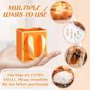 Yeaqee 50 Pcs Mini Metallic Paper Gift Bags with Handles 4x2.75x4.5'' Tiny Small Gift Bags with Thank You Tag for Wedding Graduation Birthday Party Return Gifts Jewelry Business (Orange,Gold)