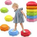 Stepping Stones for Kids, 6pcs Balance Sensory Kids Stepping Stones EPP Stepping Stones for Toddlers 1-3, Indoor Outdoor Activity, Promotes Balance & Coordination Skills, Color: Pastel Rainbow
