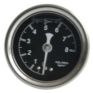 VicizeRecht Fuel Pressure Gauge, 1/8 NPT Brass Back Mount, Shock-Proof Glycerin Filled, Measure Water, Air, Hydraulic Pressure, 0-8 kg/cm Range, Set of 4