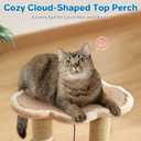 Made4Pets Cat Scratching Post, Cat Self Groomer for Indoor Cats, Cloud Soft Perch for Rest, 17.5" Tall Natural Sisal Scratcher Cat Grooming Interactive Ball Track Toys for Small Cats Kittens