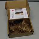 REECHO 12" Ponytail Extension, Classic Loose Curly Wavy Claw Clip Pony tails Hair Extensions Hairpieces for Women (Light Brown with Blonde Highlights)