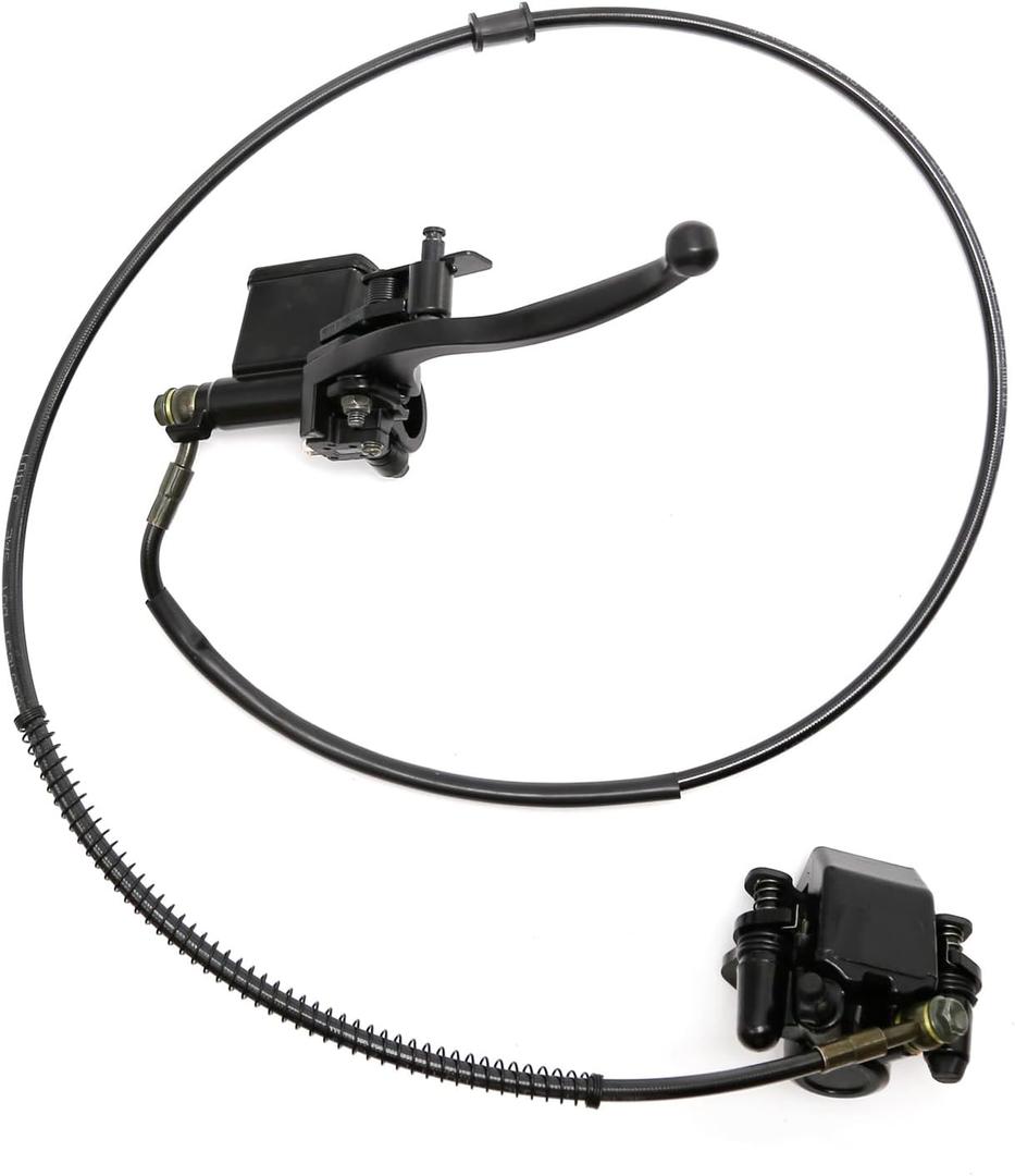 Left Hydraulic Brake Master Caliper Rear Hand Hydraulic Disc Brake Assembly Replacement for 50cc 90cc 110ccc 125cc Chinese Taotao Roketa Sunl Go-Kart Dune Buggy Quad ATV Dirt Mini Bike