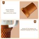 2 x Silicone Metallic Glitter Boot for Stanley 40oz Quencher H2.0 FlowState Tumbler & Adventure Tumbler (Bronze)