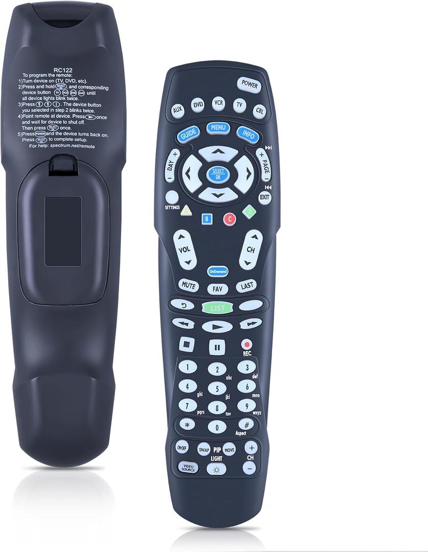 RC122 RC1226001/04B WDZP New Replacement Remote Control Applicable for Spectrum Time Warner Charter