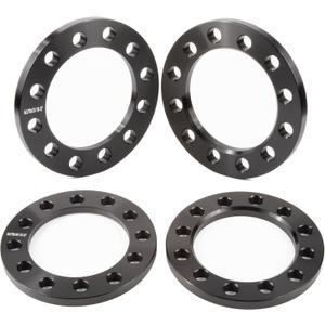 GAsupply 12mm 6x5.5 6x135 6x139.7 Universal Wheel Spacers, Fit for Silverado/Suburban/Sierra/Yukon 1500 Tacoma (Only 6 Lug) 4-Runner, 110mm Hub Bore, 1/2" Forged Black Universal Spacer Adapters, 4PCS