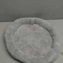 Enjoying Plush Cat Bed Mat, 15.75" Round, Self Warming Dog Bed with Pillow, Puppy Kitty Relying/Curling Sleep Cushion, Warm Bed for Small to Medium Dogs Cats Rabbits, Antiskid Bottom, Medium
