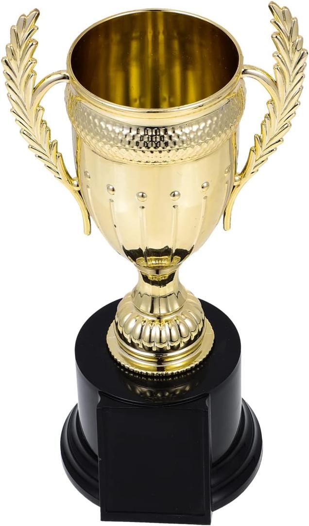 Golden Trophy Plastic Golden Cup Award Trophies Cup Winner Award Trophies Cup Achievement Prize Award for Office Sports