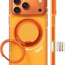 TORRAS O3 Hue for iPhone 17 Pro Max Case,4X Military-Grade Air Drop Protection with Shockproof Airbag Bumper,360 Magnetic Stand Compatible with MagSafe Phone Case,Colorblock Aesthetic,Golden Citrus