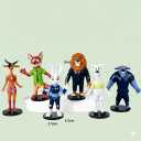 6 Piece Cartoon Animal Figures Toys Set, City Adventure Themed Mini Action Figures Collection, Cute Cartoon-Style Animal Characters, for Party Supplies, Birthday Gifts for Boys & Girls
