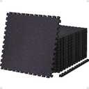 AIRHOP 0.79" Thick Gym Flooring for Home Gym, 48 Sq Ft Rubber Top Gym Mat