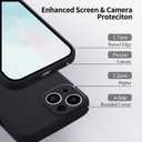 Cross Design Phone Case Cover for iPhone 12 Cross Pattern Case Cover Liquid Silicone Soft Gel Rubber Matt Phone Cover with Microfiber Lining Black
