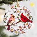 Christmas Ornaments, Dodosky 2.8in Ceramic Hanging Ornament, Xmas Decor, Christmas Tree Ornaments, Xmas Decorations for Tree, Holiday Ornament, Cardinal Gifts, Gifts for Mom, Grandma, Bird Lovers