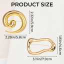 2Pcs Geometric Brooch Pin Round Spiral Irregular Lapel Pins Minimalist Gold Large Vintage Brooch Suit Accessories for Women Men Dress Shirt Wedding Party Jewelry