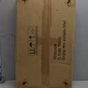 Small Side End Table New C Table Narrow Round Bed Sofa Couch Coffee Dinner Table for Snack Drink TV Tray, Slim Gold Rustic End Table Modern Simplicity, Metal and Wood - 24 Inch