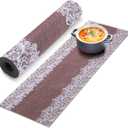 Trivet Table Runner Hot Plates Mat 12 X 40 Inch Heat Resistant Table Protector Waterproof Decorative Farmhouse Kitchen Trivets Counter Heat Proof Placemats for Hot Dishes (Jute and Lace)