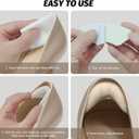 2 x Ouzorp Heel Pads for Shoes-4 Pairs Heel Grips Inserts Cushion for Womens Men Shoes, Heel Pads Snugs for Shoe Too Big, Improved Shoe Fit and Comfort, Prevent Heel Slip and Blister-Pale Apricot+Black (universal)