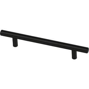 Franklin Brass Solid Bar (10-Pack) Cabinet Handles 5-1/16" Hole Center Modern Pulls | Matte Black Hardware Kitchen Door, Drawers, Dressers, Furniture P01026Z-FB-B