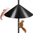 Gtongoko 19 Inch Squirrel Baffle for Bird Feeder Pole Squirrel Guards for Shepherds Hook Stopper for Bird Feeders Black 1 Pack