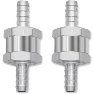 3 x 2PCS 5/16" 8mm Non Return One Way Aluminium Alloy Car One-Way Inline Check Valve for Petrol Diesel Fuel Oil Water