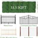 Artificial Ivy Privacy Fence Screen: 120"x 40" (33.5 SQFT) UV-Anti Faux Boxwood Roll Grass Wall Panels for Patio Balcony Privacy, Garden, Backyard Greenery Wall Backdrop Decor