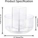 360 Rotating Makeup Organizer Clear Lazy Susan Organizer for Vanity, Cosmetic Display Cases for Bathroom Countertop, Makeup Storage Organizer, Desktop Dresser Sundries Storage Boxes