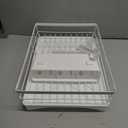 SNTD Dish Drying Rack for Kitchen Counter - Large Dish Rack with Drainboard, Rustproof Dish Drainer with Utensil Holder for Sink, White