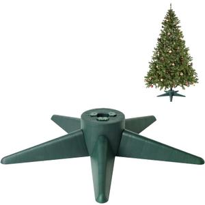 Bjartur Christmas Tree Stand, Christmas Tree Base for Artificial Tree up to 7 Ft Adjustable Holder Replacement Fits 0.75/0.87/1.25 Inch Xmas Tree Pole Green Decorations