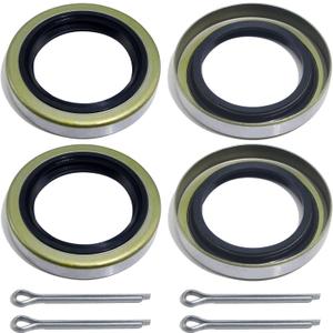 4pcs Trailer Axle Hub Wheel Grease Seals 1.719''I.D x 2.565''O.D with 4pcs Cotter Pins for Dexter 010-019-00 (10-19) Transcom 171255TB National 473336, 3500 lbs #84 Spindle E-Z Lube Axles