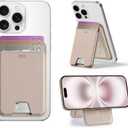 ESR Aura for MagSafe Wallet with Adjustable Stand, RFID Blocking, 5 Card Holder for Phone Case, Slim Magnetic Wallet for iPhone 17e/17/16/15/14/13/12 Series, Not for 13/12 Mini,Desert Titanium