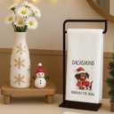 Dachshund Christmas Kitchen Towels, Weiner Dog Gifts for Women Men Dish Tea Towels, Dachshund Lover Gifts Decorative Hand Towel for Kitchen Bathroom Decor, 16x24 Inch