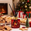 Xcleen Reed Diffuser Set, Gingerbread Joy Christmas Oil Diffuser with Sticks, Home Fragrance Reed Diffuser for Bathroom Office Shelf Decor, Scented Room Fresheners, Holiday Ideal Gift 6.7 Fl.Oz