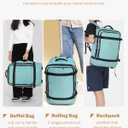 Hynes Eagle Rolling Backpack 42L Backpack with Wheels Airline Approved Carry on Luggage Laptop Travel Suitcase Bag for Women Men Mint Green