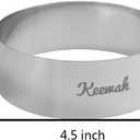 Keewah 4.5 inch Large Burger Ring - 6 Piece - Stainless Steel