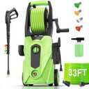 Electric Pressure Washer 5000 PSI 2.8 GPM Power Washers Electric Powered with 33ft Pressure Hose M22-14mm, 4 Nozzle and Foam Cannon, powerwashers for Home, Cars, Fences, Patio, Green