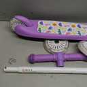 TONBUX Kids Scooter for Ages 3-8, Toddler Scooter with Light-Up Wheels, Adjustable 4-Level Height 3-Wheel Scooters for Kids, Lean-to-Steer Design (No Deck Light, Purple)