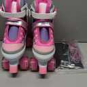 Sowume Adjustable Roller Skates for Girls and Women, All 8 Wheels of Girl's Skates Shine, Safe and Fun Illuminating for Kids (Medium-(13-3 US))