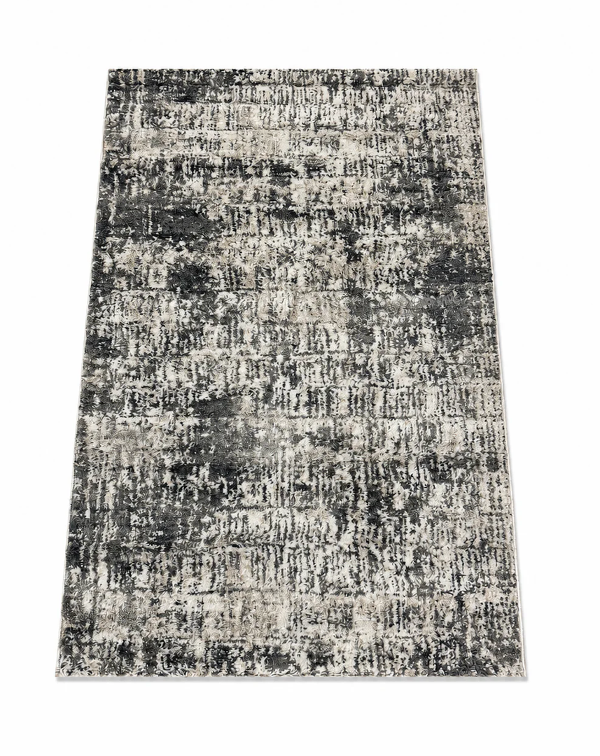 9x7 Area Rugs for Living Room: Washable Abstract Black Badroom Carpet Non-slip TPE backing makes this washable soft low-pile rug safe & durable, Pet-friendly decor for dining room,nursery,office