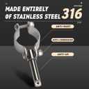 Stainless Steel Oarlock Sockets, Boat Paddle Holders,Adjustable Oarlock Horns,Rowlock Oarlock for Shaft Marine Yacht