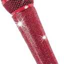 Mr.Power Steel Mesh Microphone Heads + Sparkle Mic Handheld Decorative Sleeves